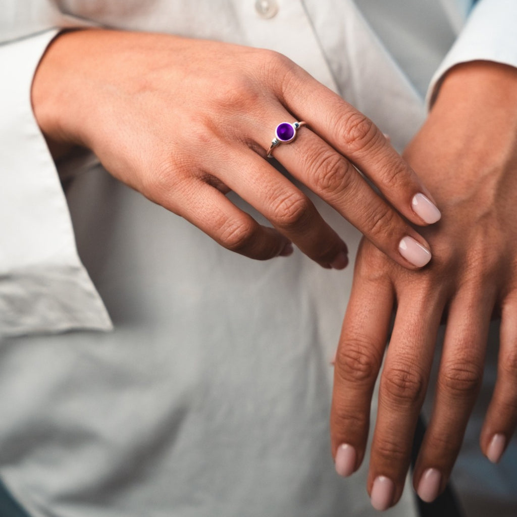 Bianca Ring - silver - amethyst