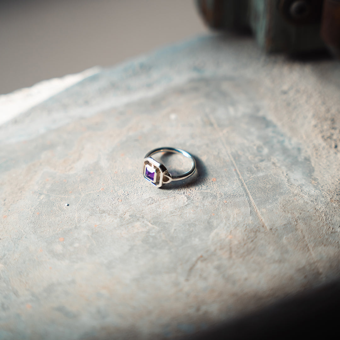 Anello Eclettica - argento - ametista