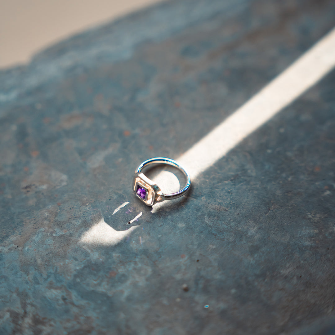 Anello Eclettica - argento - ametista