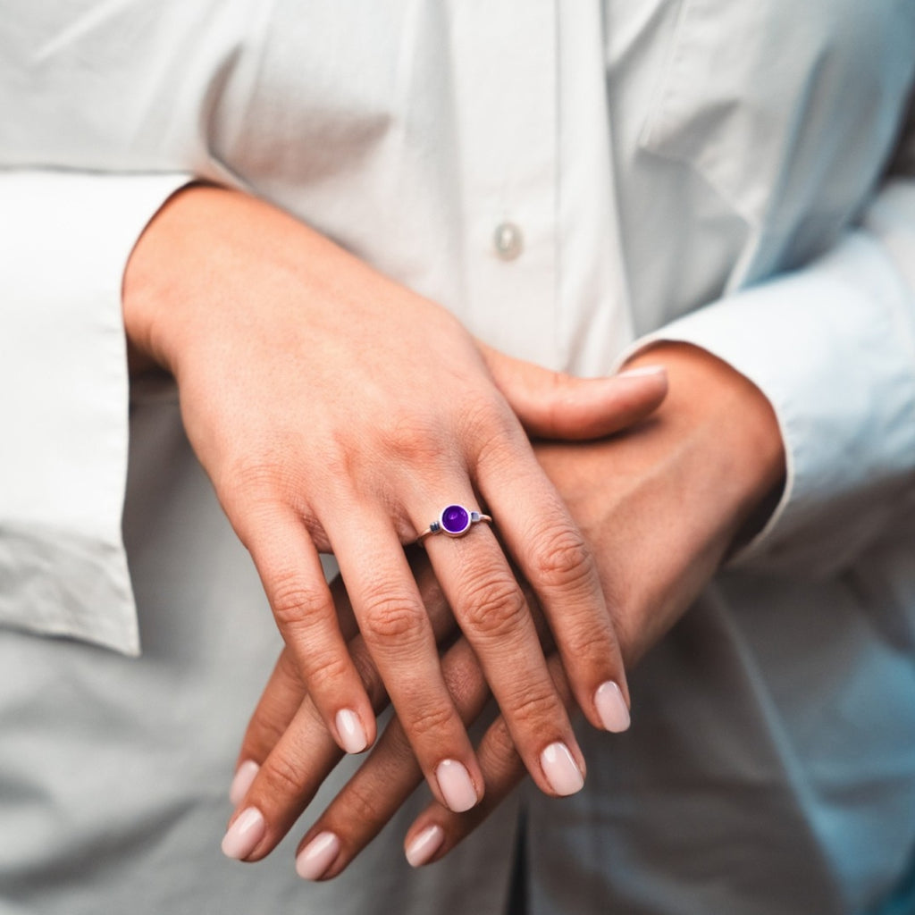 Bianca Ring - silver - amethyst
