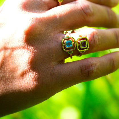 Eclettica Ring - Blue Topaz (ready to ship)