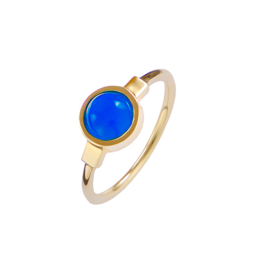 Bianca Ring - Blue Agate