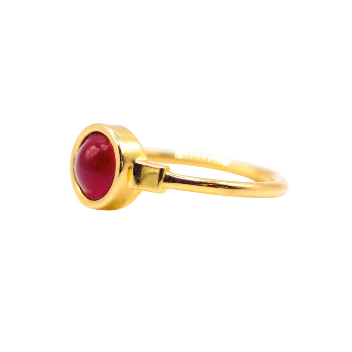 Anello Bianca oro corniola