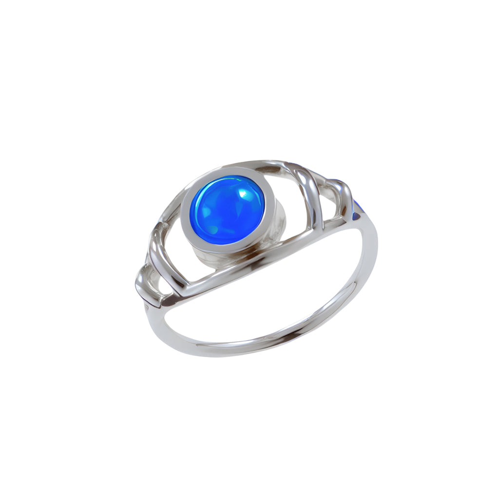 Anello Silvana - argento - agata blu