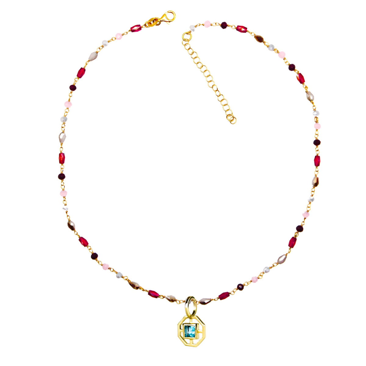 Anna topazio con Collana Caramella Alba
