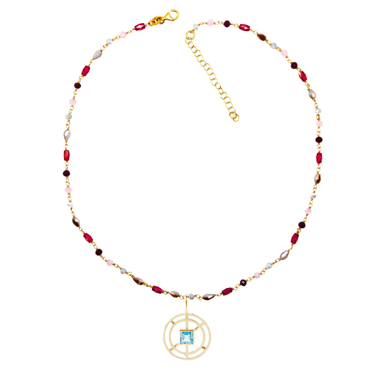 Costanza topazio con Collana Caramella Alba