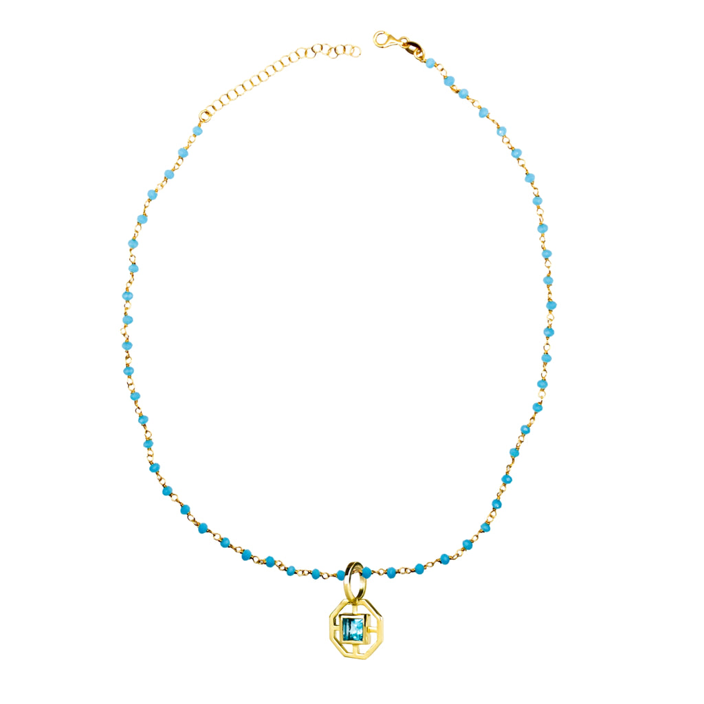 Collana Anna - Topazio Azzurro