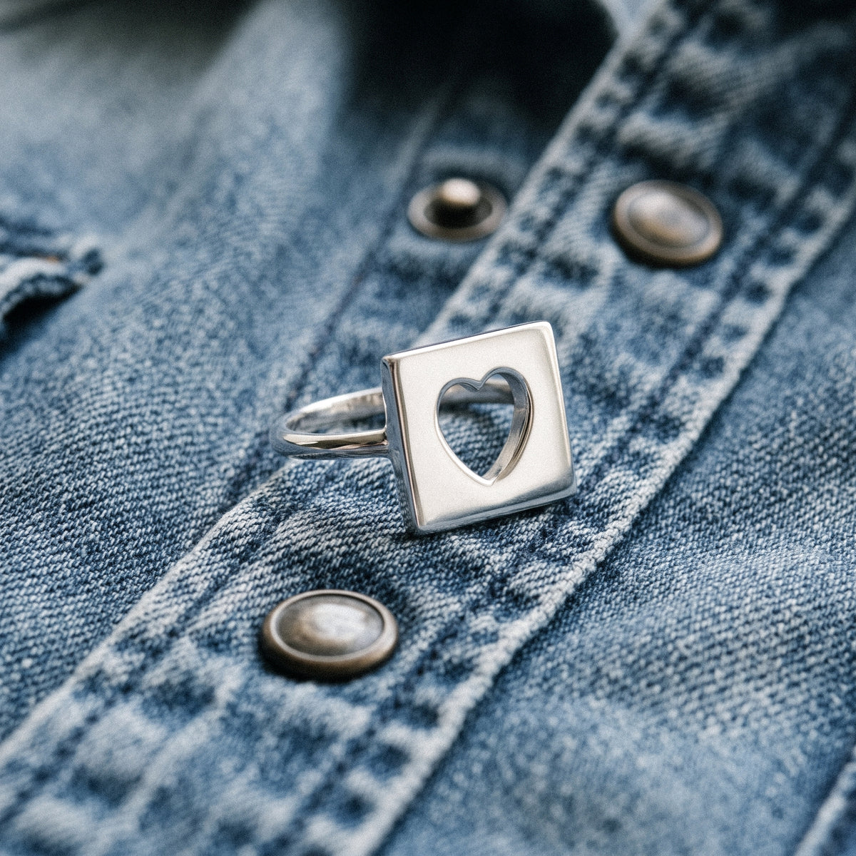 Love Tag Ring - silver - ready to ship