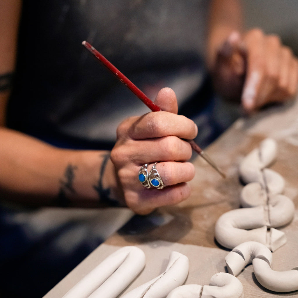 Anello Silvana - argento - agata blu