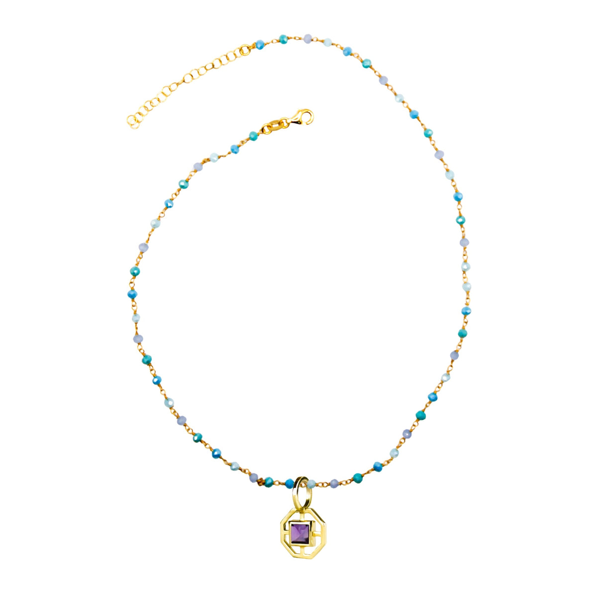 Anna ametista con Collana Caramella Oceano
