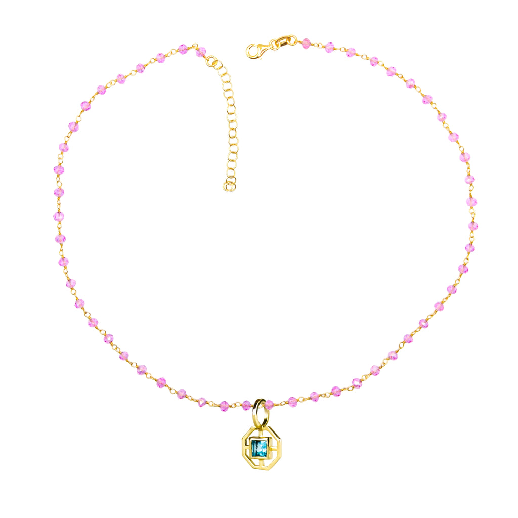 Collana Anna - Topazio Azzurro