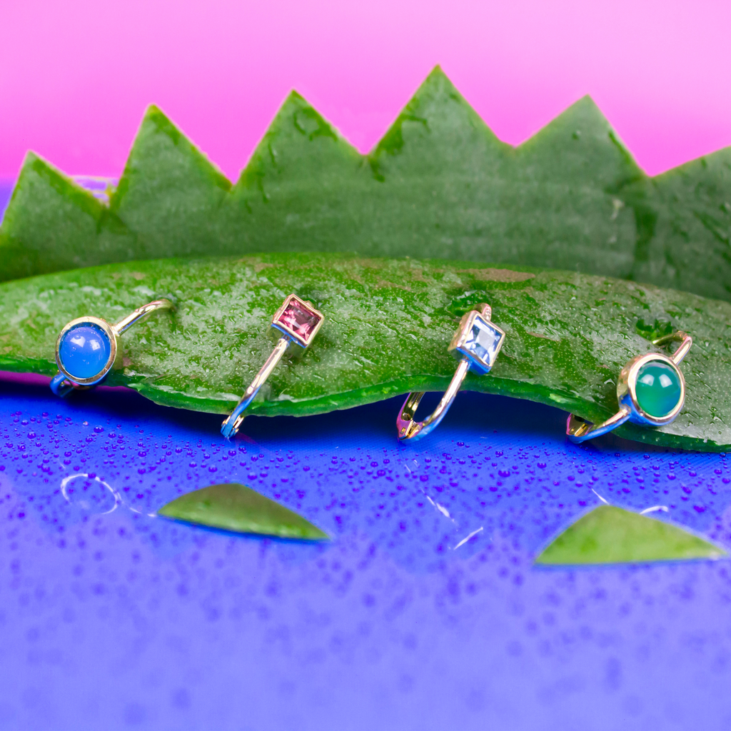 Armonica Earring - Blue Agate