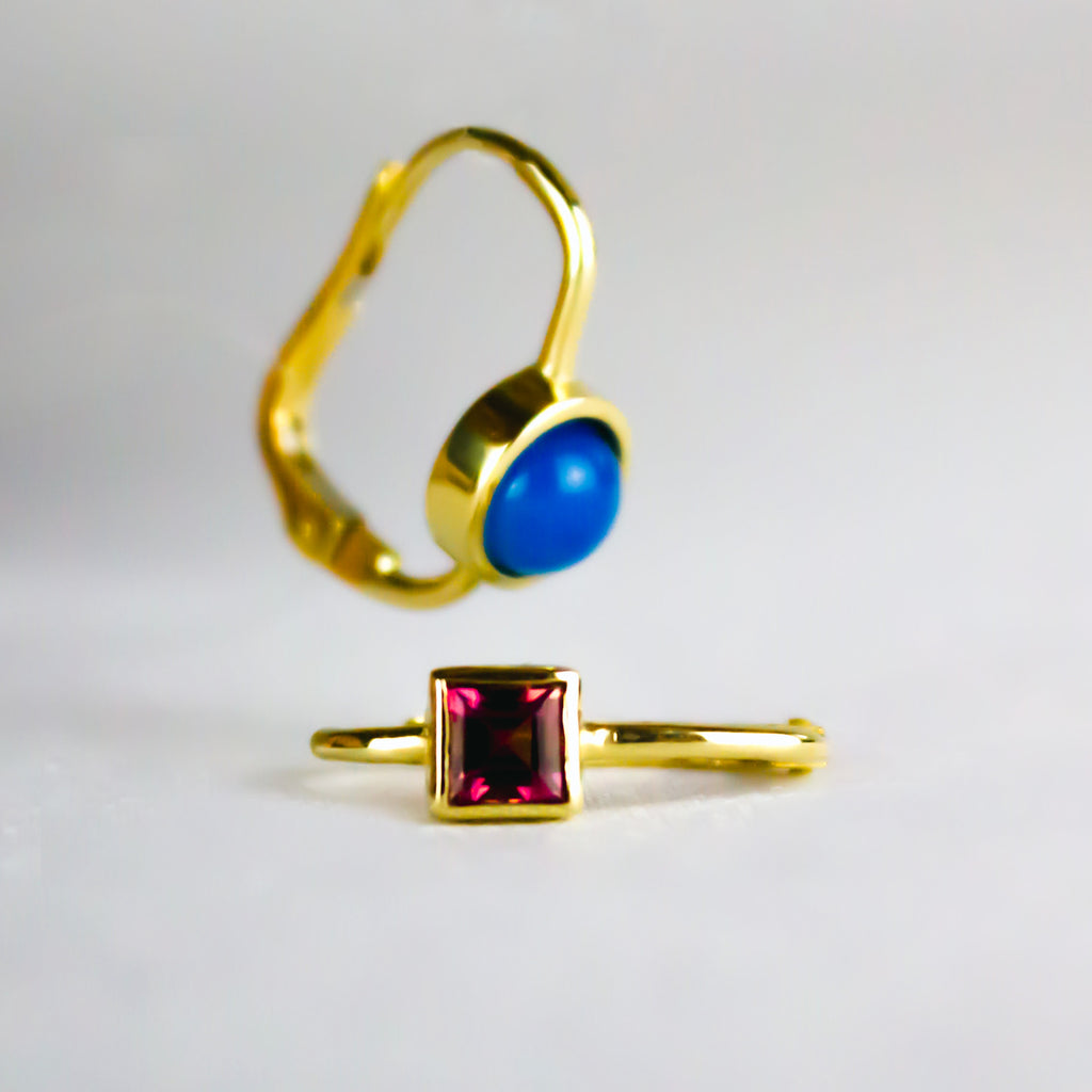 Armonica Earring - Blue Agate