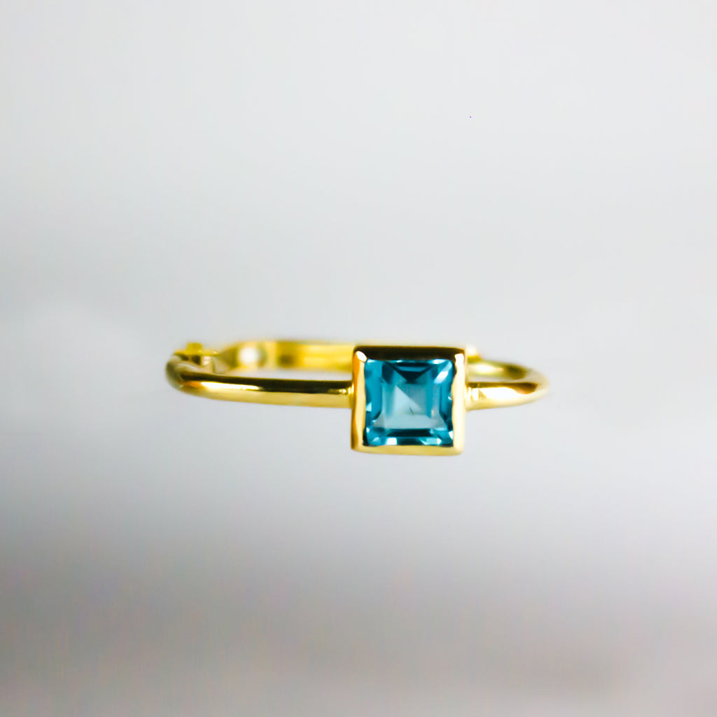 Orecchino Armonica - Topazio Azzurro