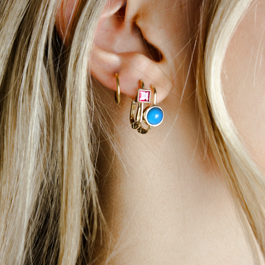Armonica Earring - Blue Agate