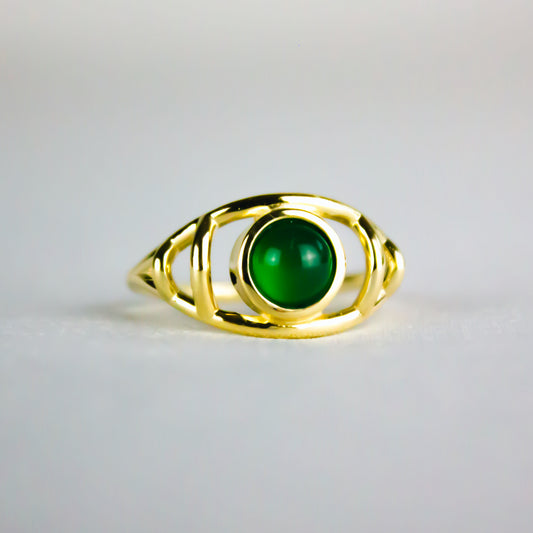 Silvana Ring - Green Agate